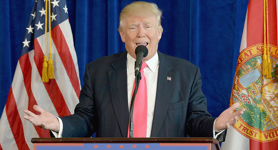 Donald Trump holds a news conference at Trump National Doral on July 27, 2016.