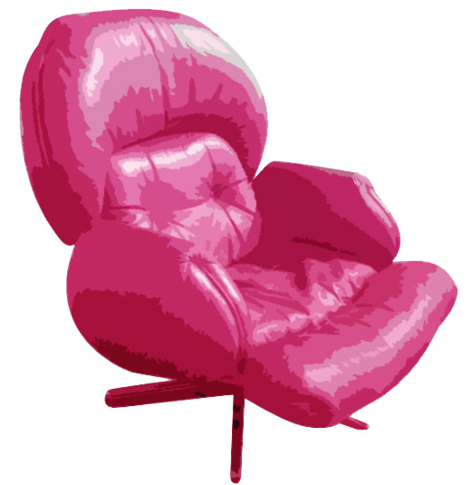 empty pink chair