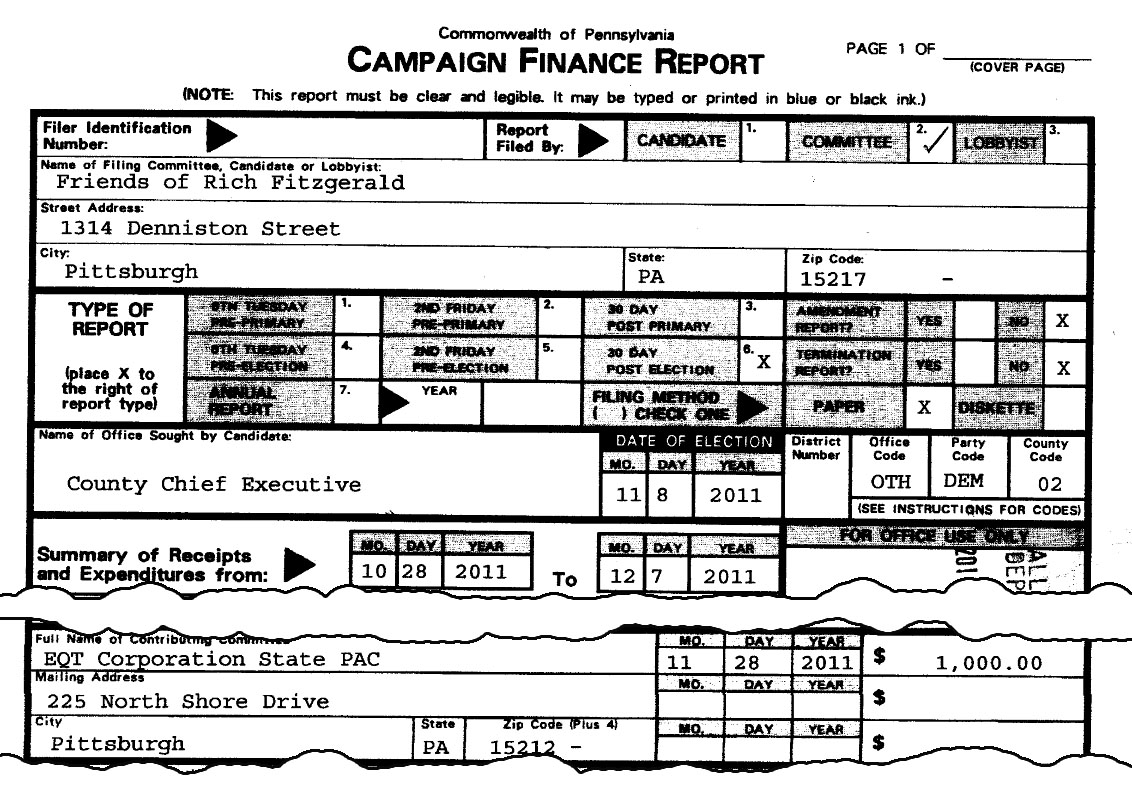fitzgerald - eqt donation
