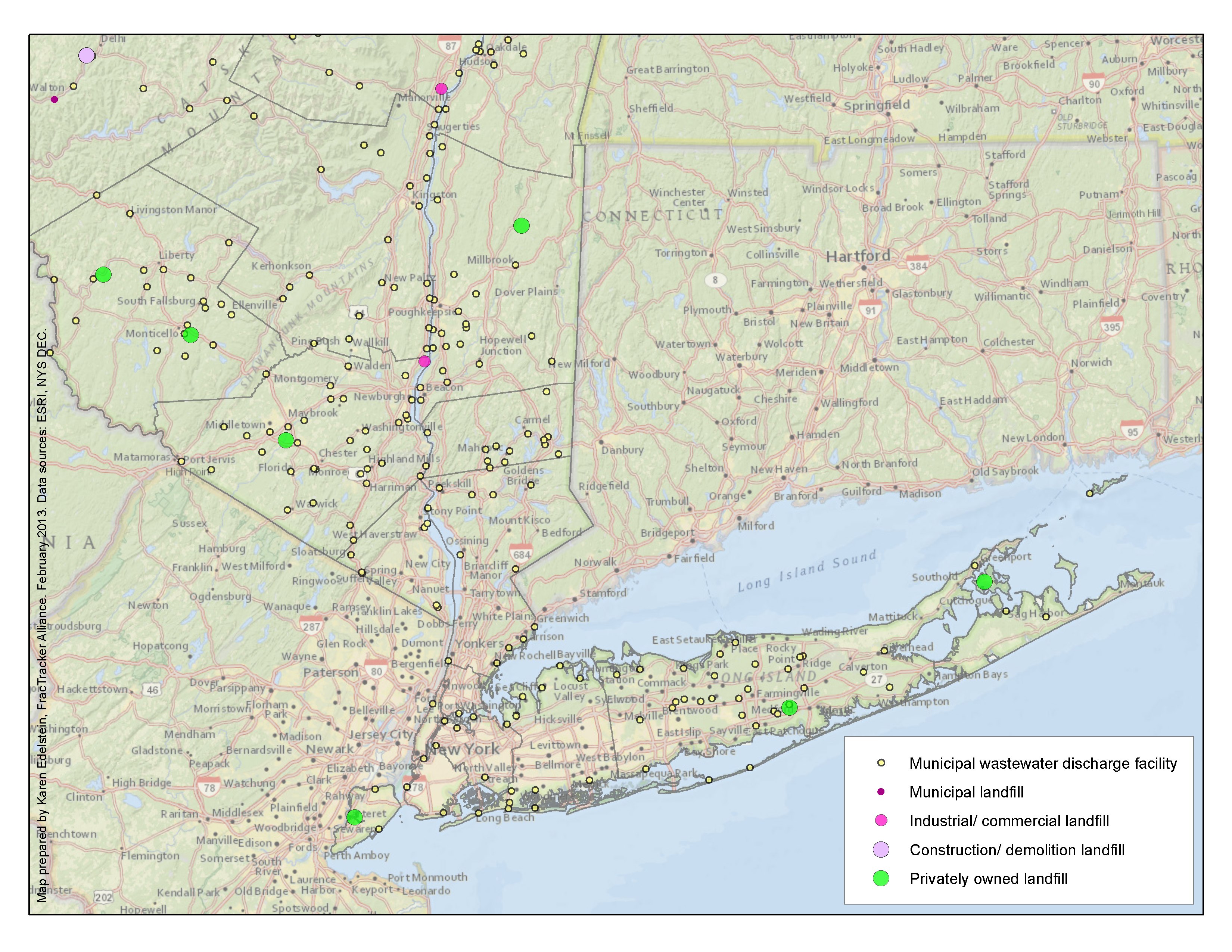 Downstate New York Frack Dumps