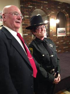 Debbie Preston dresses up like a cop e18eiv